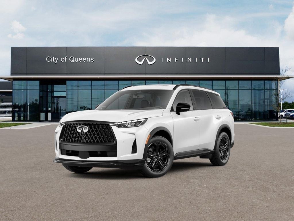 2027 INFINITI QX60 SPORT in Radiant White — front three-quarter view