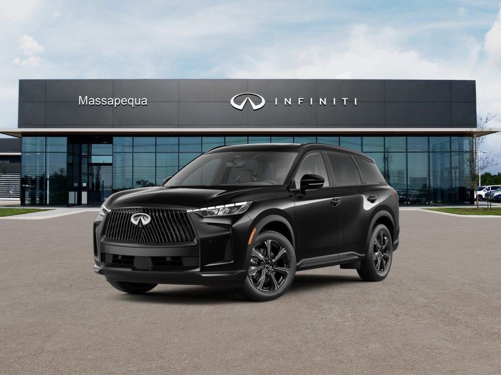 2027 INFINITI QX60 Autograph AWD in Mineral Black — front three-quarter view